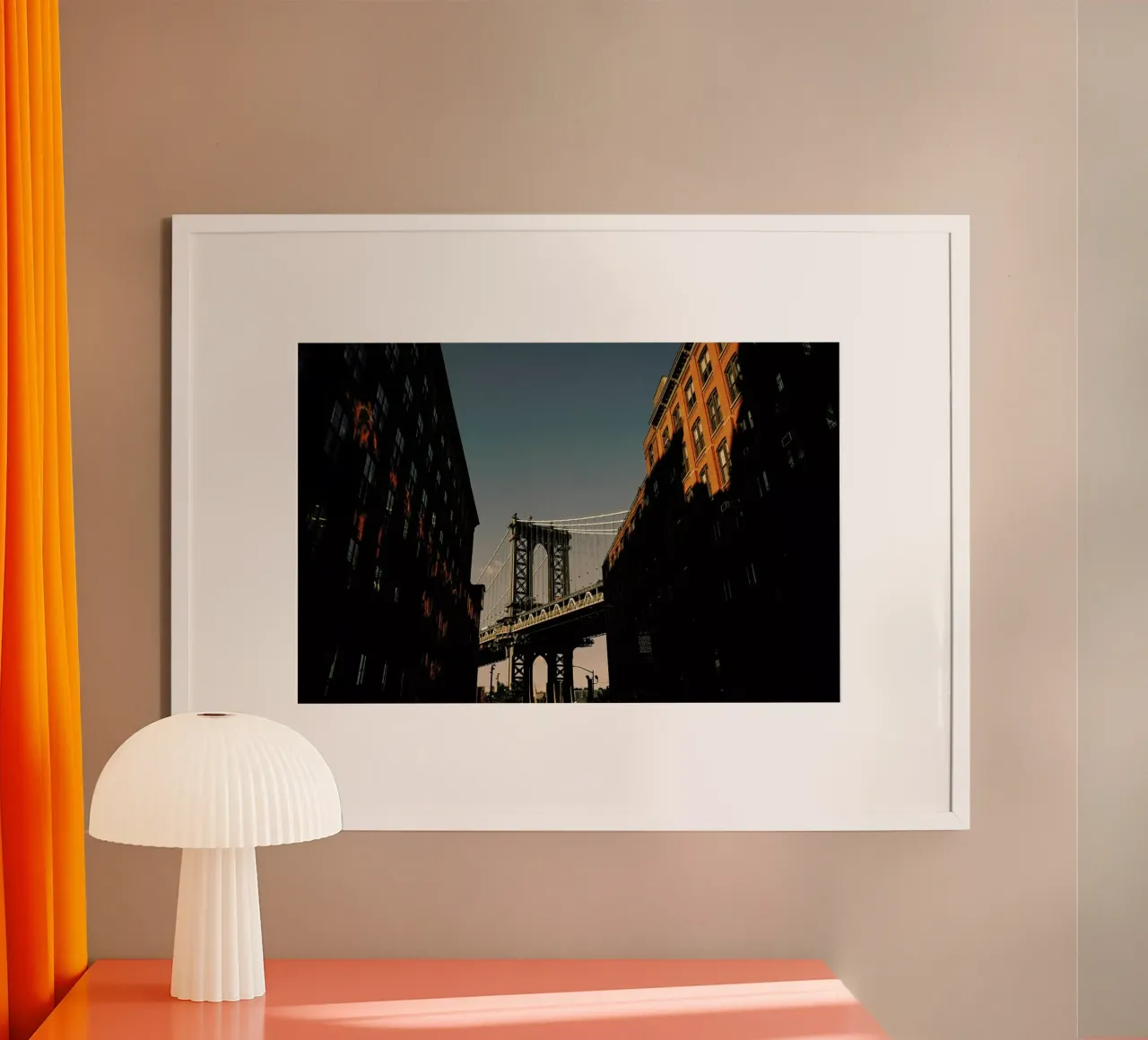 Brooklyn Bridge poster con telaio in plastica da Philipp Reinhard