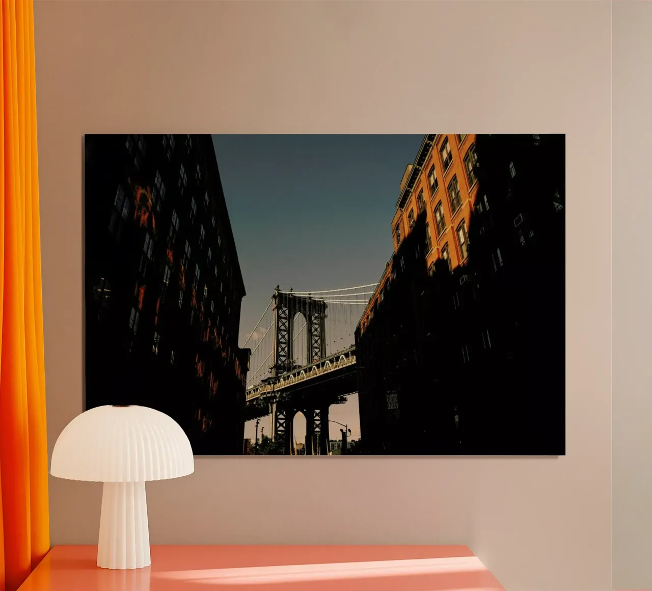 Brooklyn Bridge poster con telaio in plastica da Philipp Reinhard