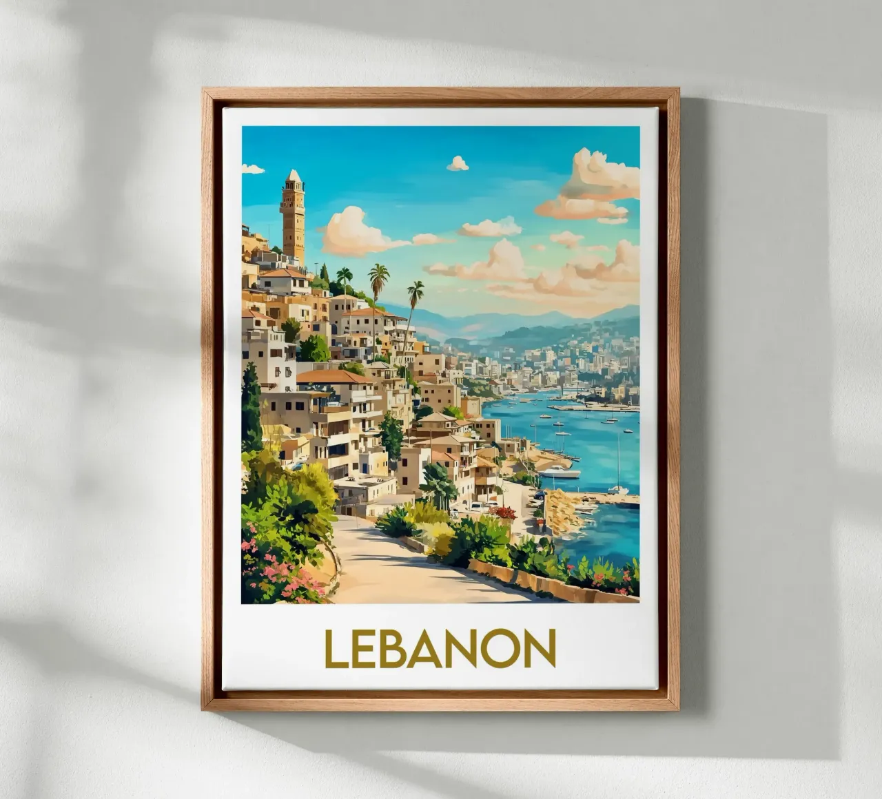 Affiche Liban tela con Cornice a cassetta da Frame the World