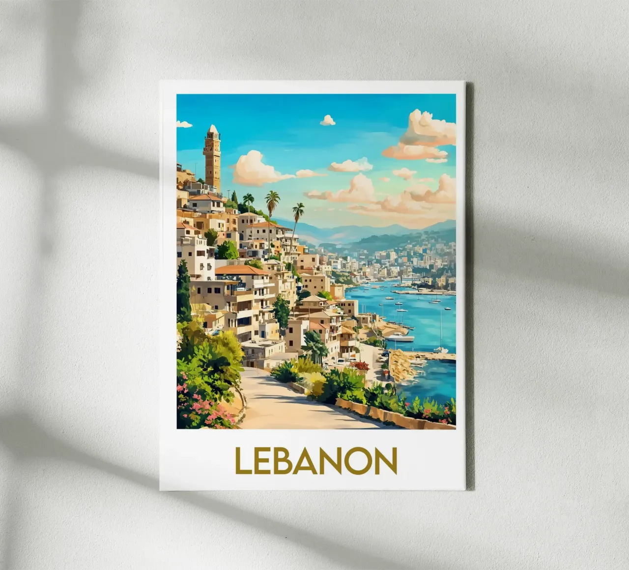 Affiche Liban tela con Cornice a cassetta da Frame the World