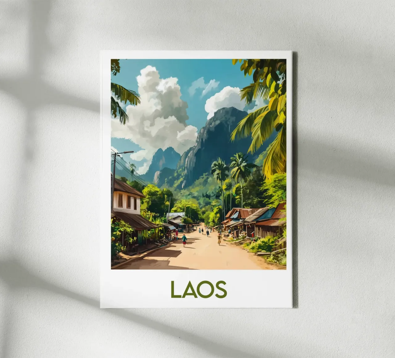 Affiche Laos tela con Cornice a cassetta da Frame the World