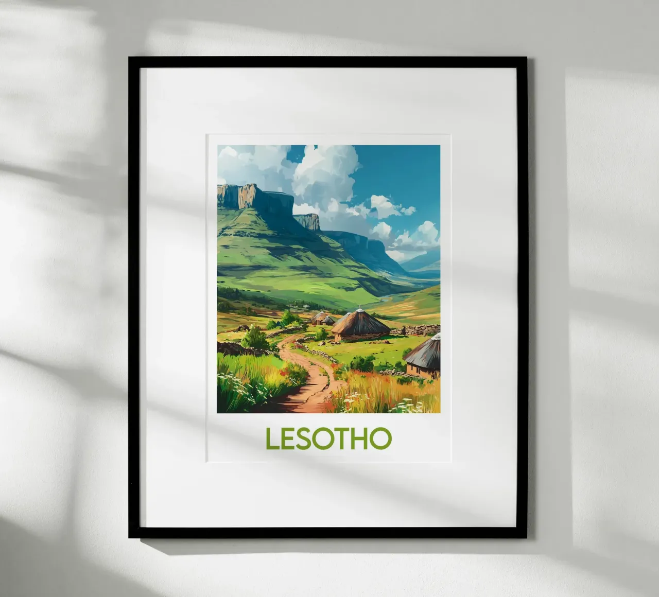 Poster del Lesotho poster da Frame the World