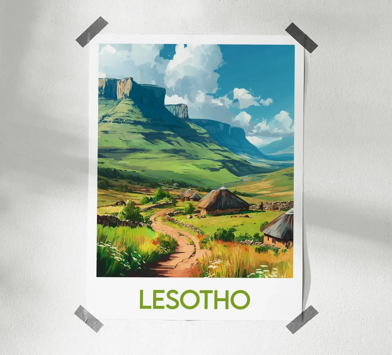 Poster del Lesotho poster da Frame the World