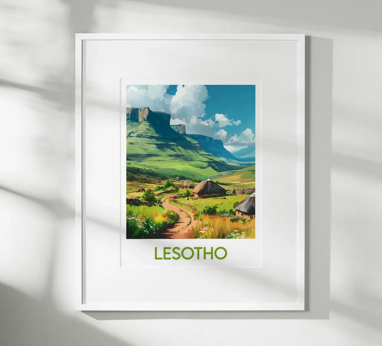 Poster del Lesotho poster da Frame the World