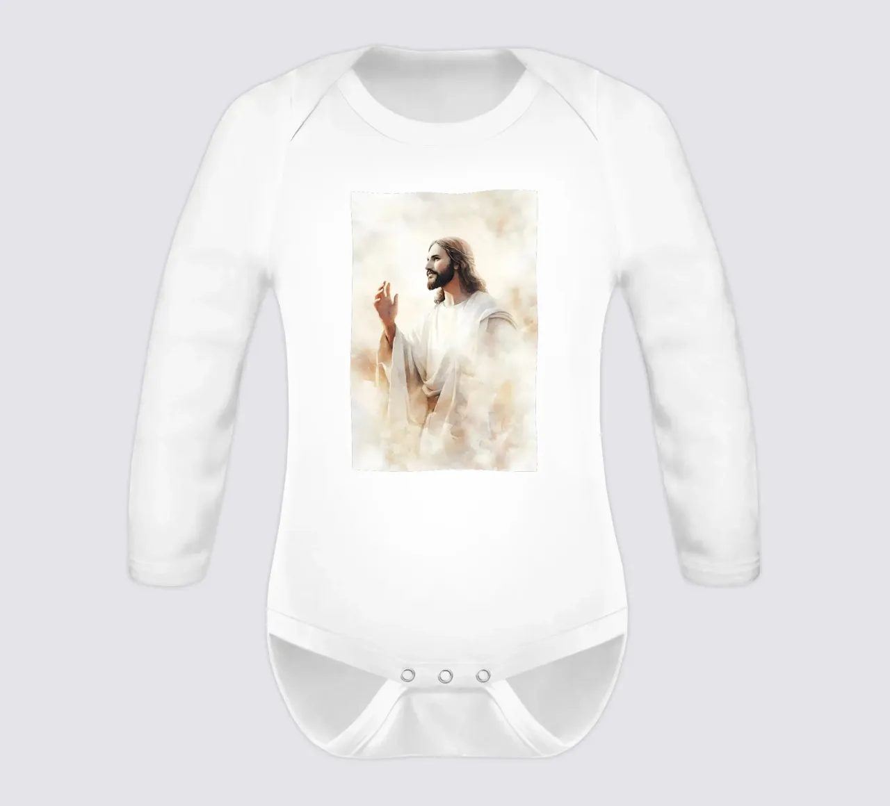 Jesus seren long-sleeve baby romper by LisaArtes