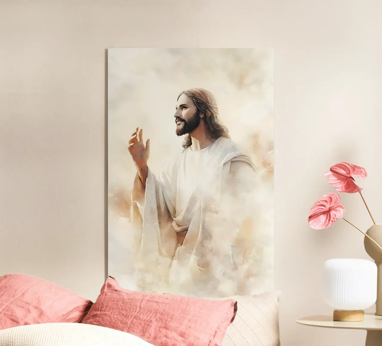 Jesus seren acrylic glass by LisaArtes