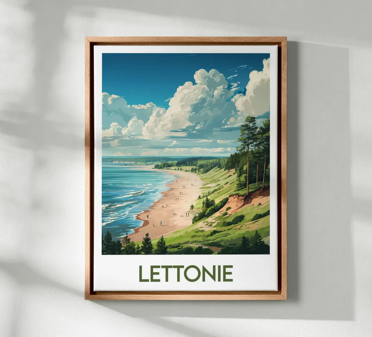 Affiche Lettonie tela con Cornice a cassetta da Frame the World