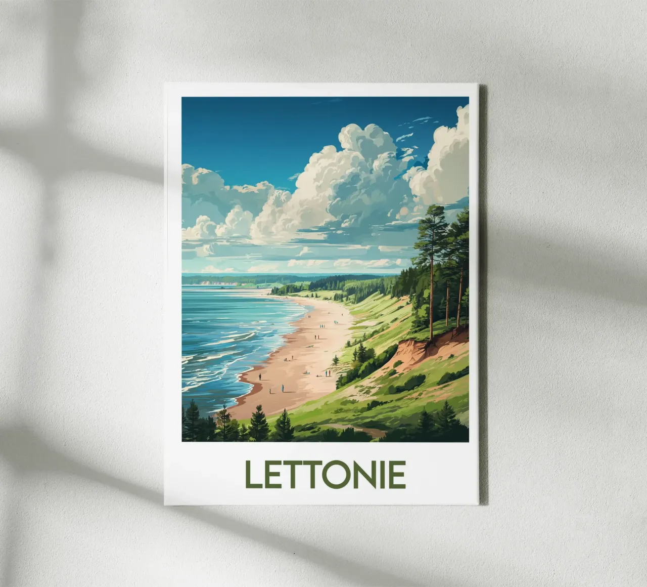 Affiche Lettonie tela con Cornice a cassetta da Frame the World