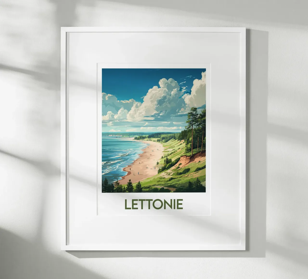 Affiche Lettonie poster con telaio in legno da Frame the World