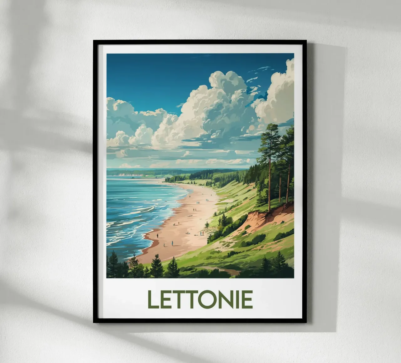 Affiche Lettonie poster con telaio in legno da Frame the World