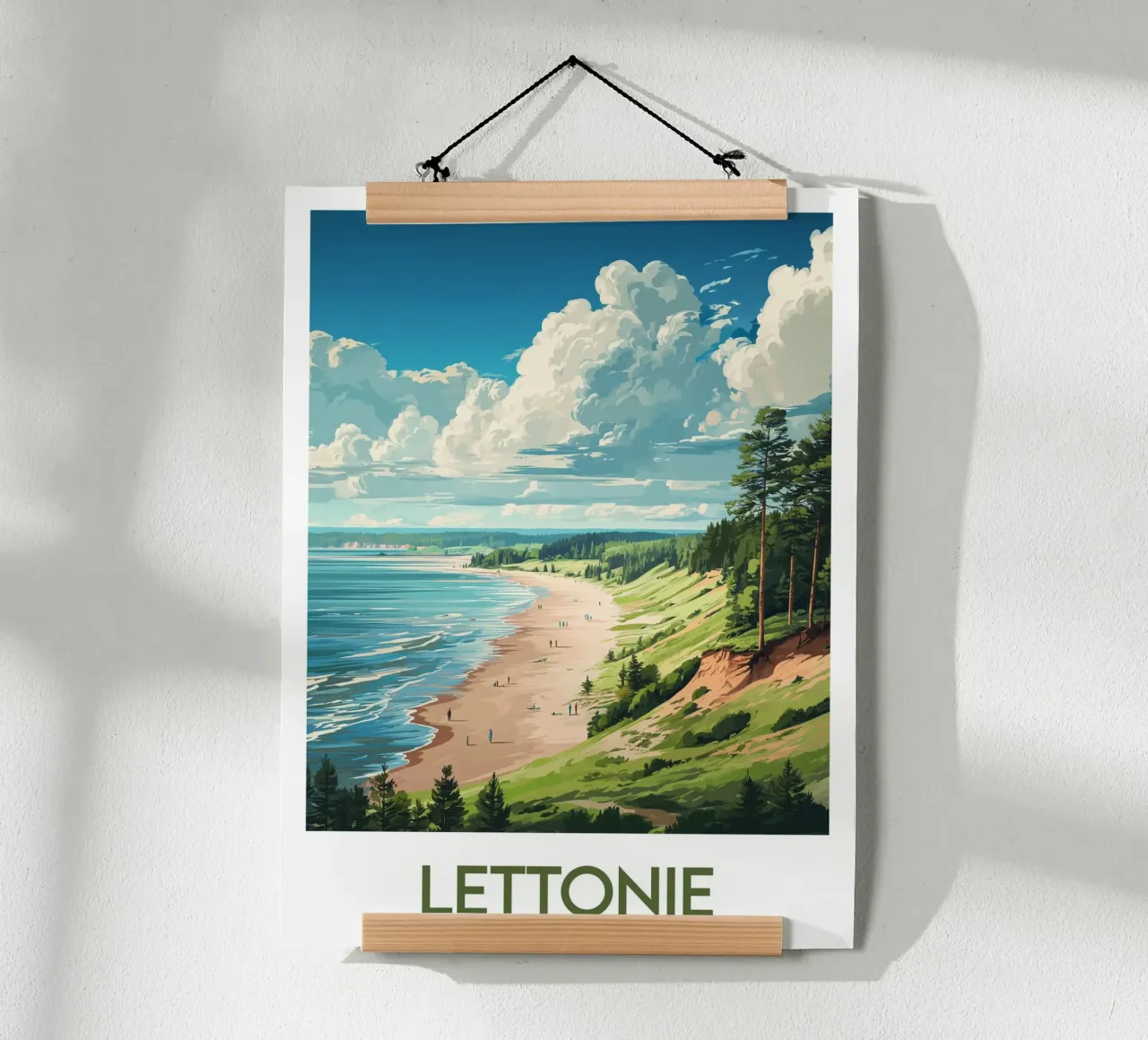 Affiche Lettonie poster con telaio in legno da Frame the World