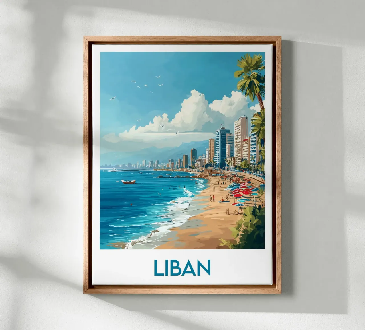 Affiche Liban tela con Cornice a cassetta da Frame the World