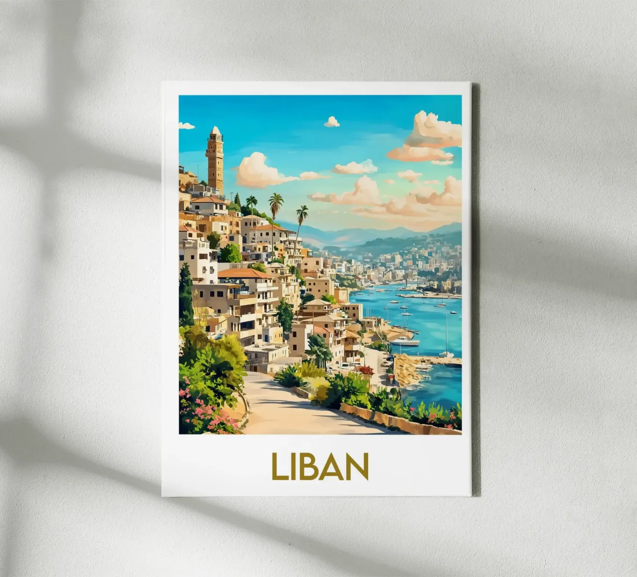Affiche Liban tela con Cornice a cassetta da Frame the World
