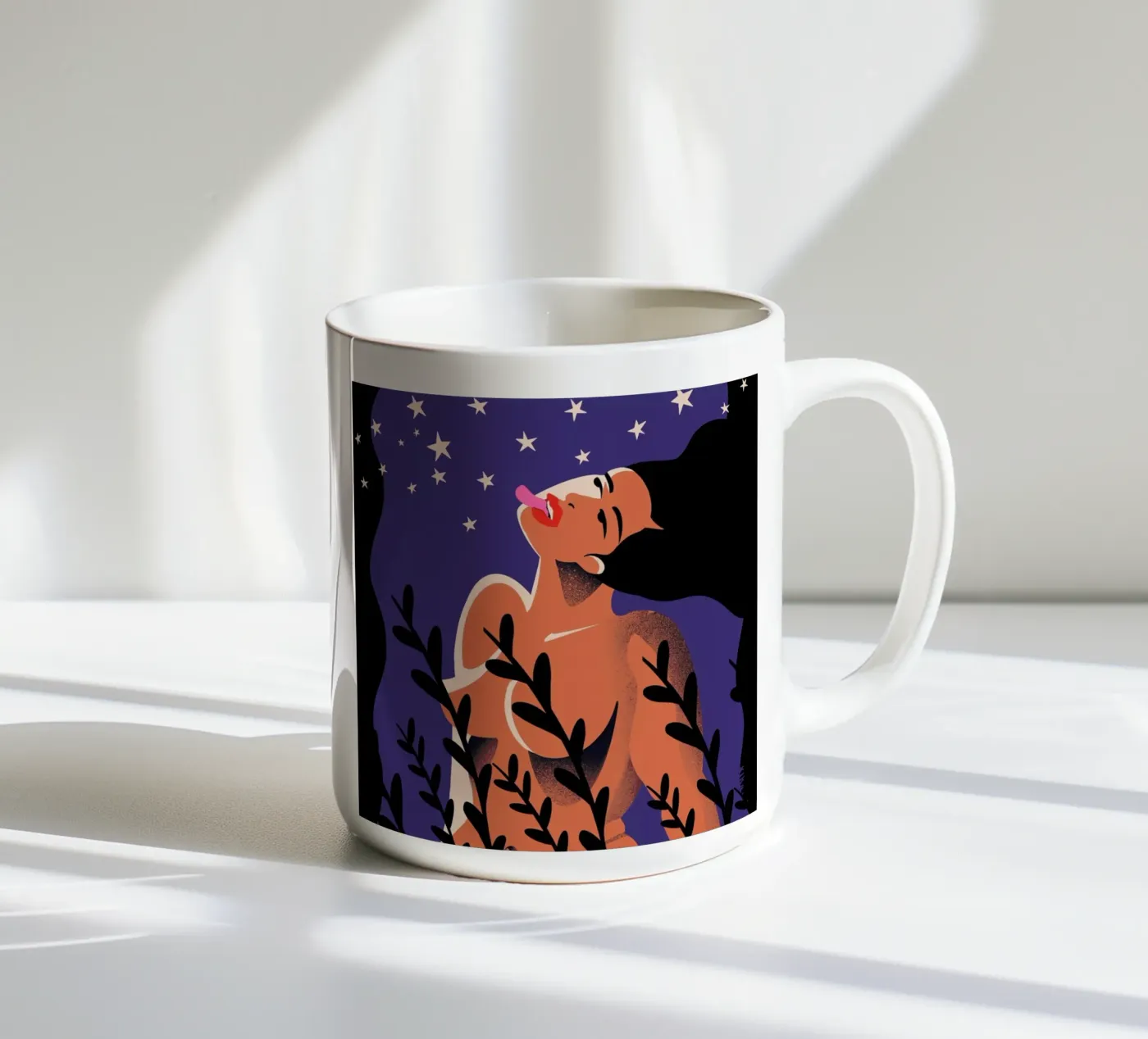 Stardust ceramic mug by Kika illu