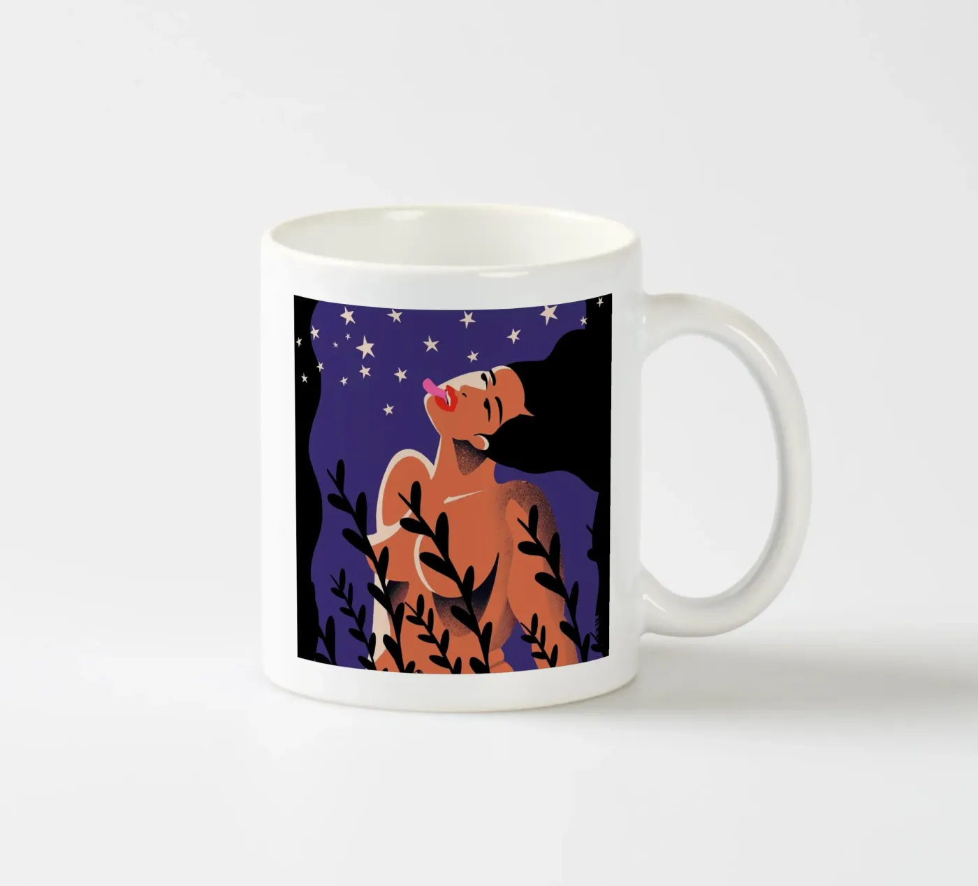 Stardust ceramic mug by Kika illu