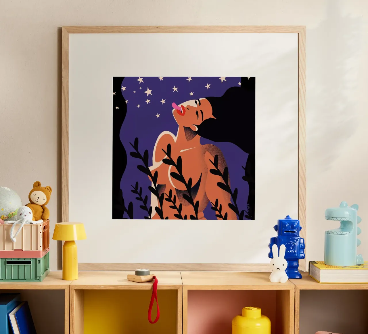 Stardust poster con telaio in alluminio da Kika illu