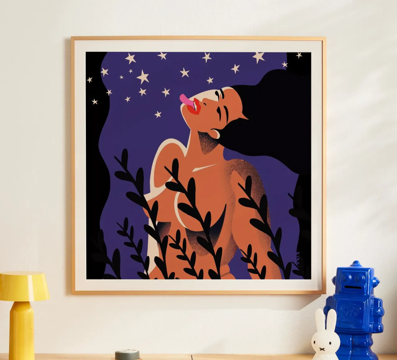 Stardust poster con telaio in alluminio da Kika illu