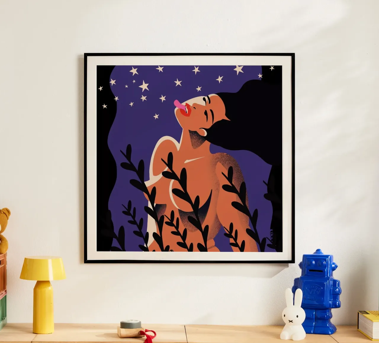 Stardust poster con telaio in alluminio da Kika illu