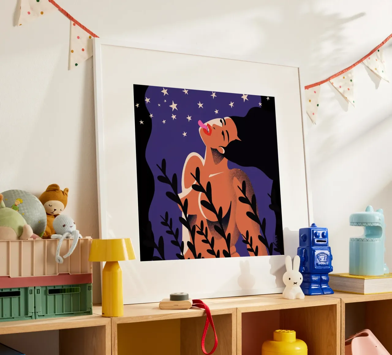 Stardust poster con telaio in alluminio da Kika illu