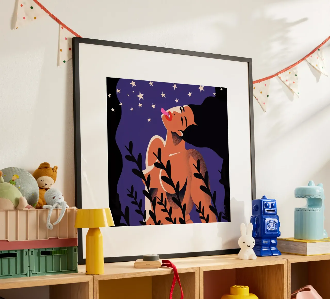 Stardust poster con telaio in alluminio da Kika illu