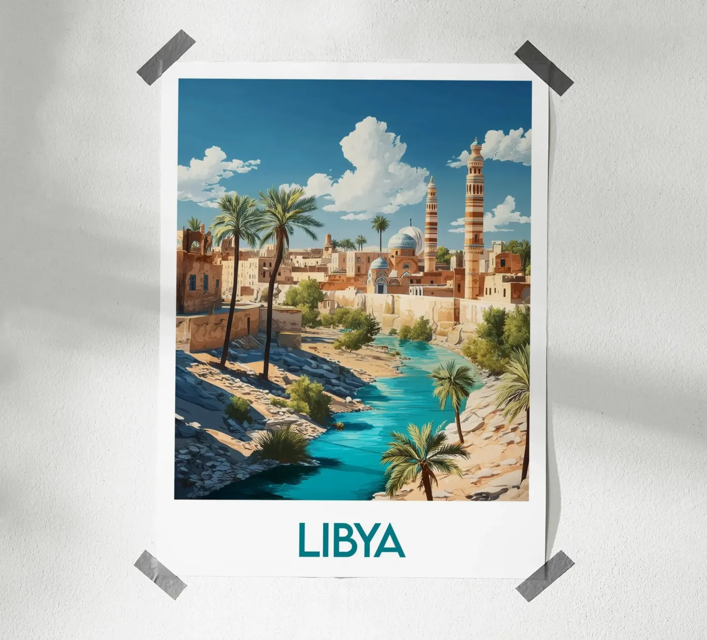 Libië poster van Frame the World