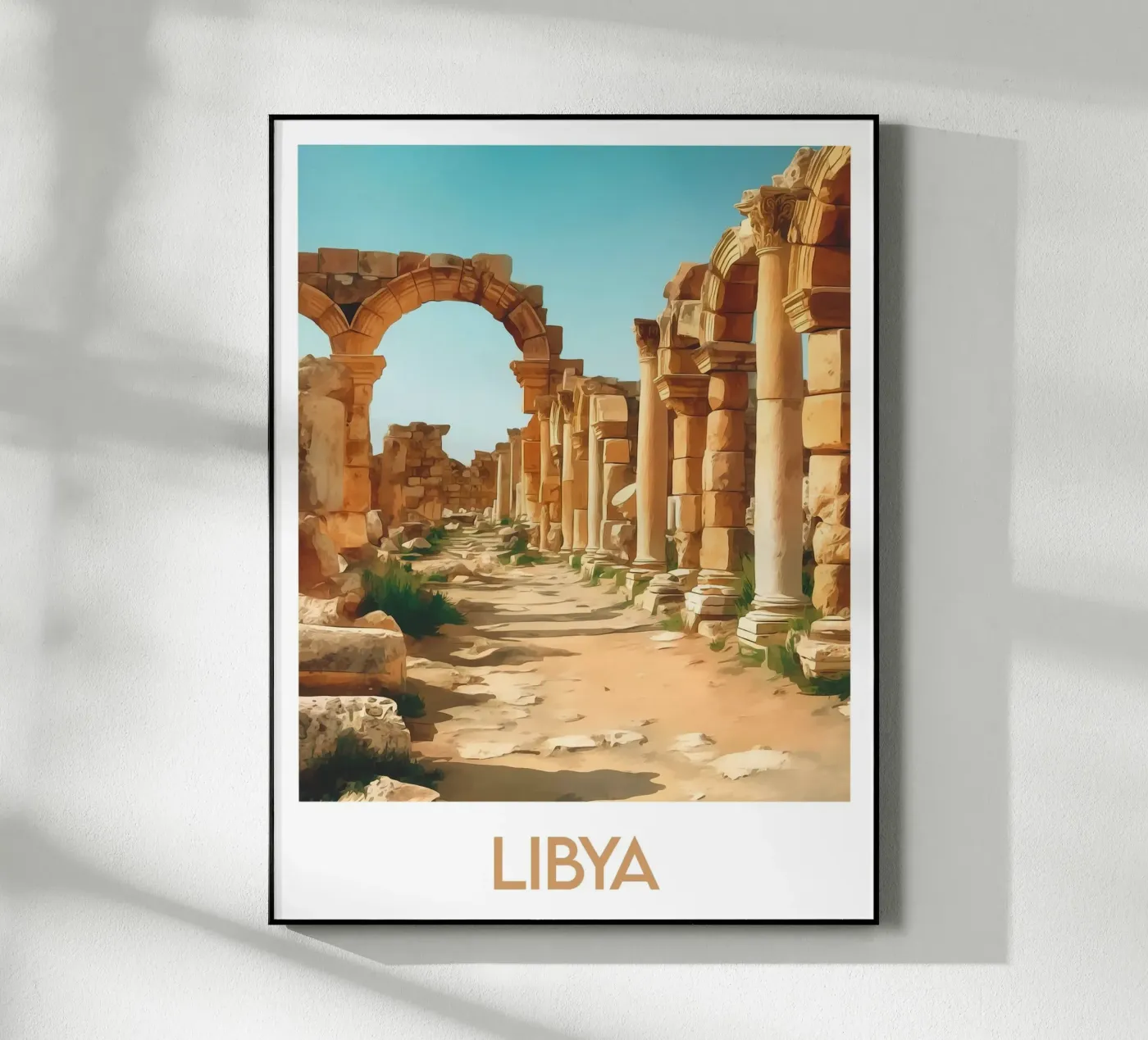 Affiche Libye plexiglas de Frame the World