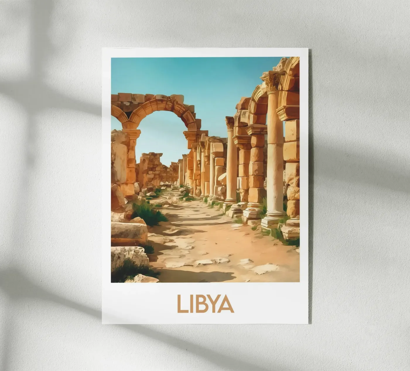 Affiche Libye plexiglas de Frame the World