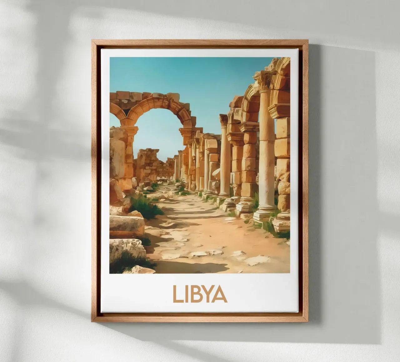 Affiche Libye tela con Cornice a cassetta da Frame the World