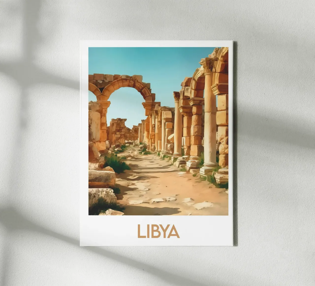 Affiche Libye tela con Cornice a cassetta da Frame the World