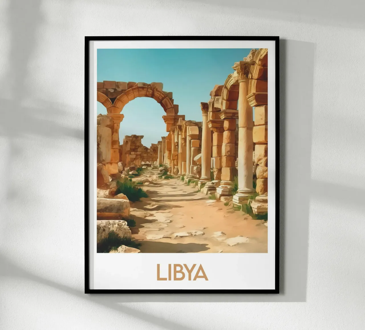 Affiche Libye carta hahnemühle da Frame the World