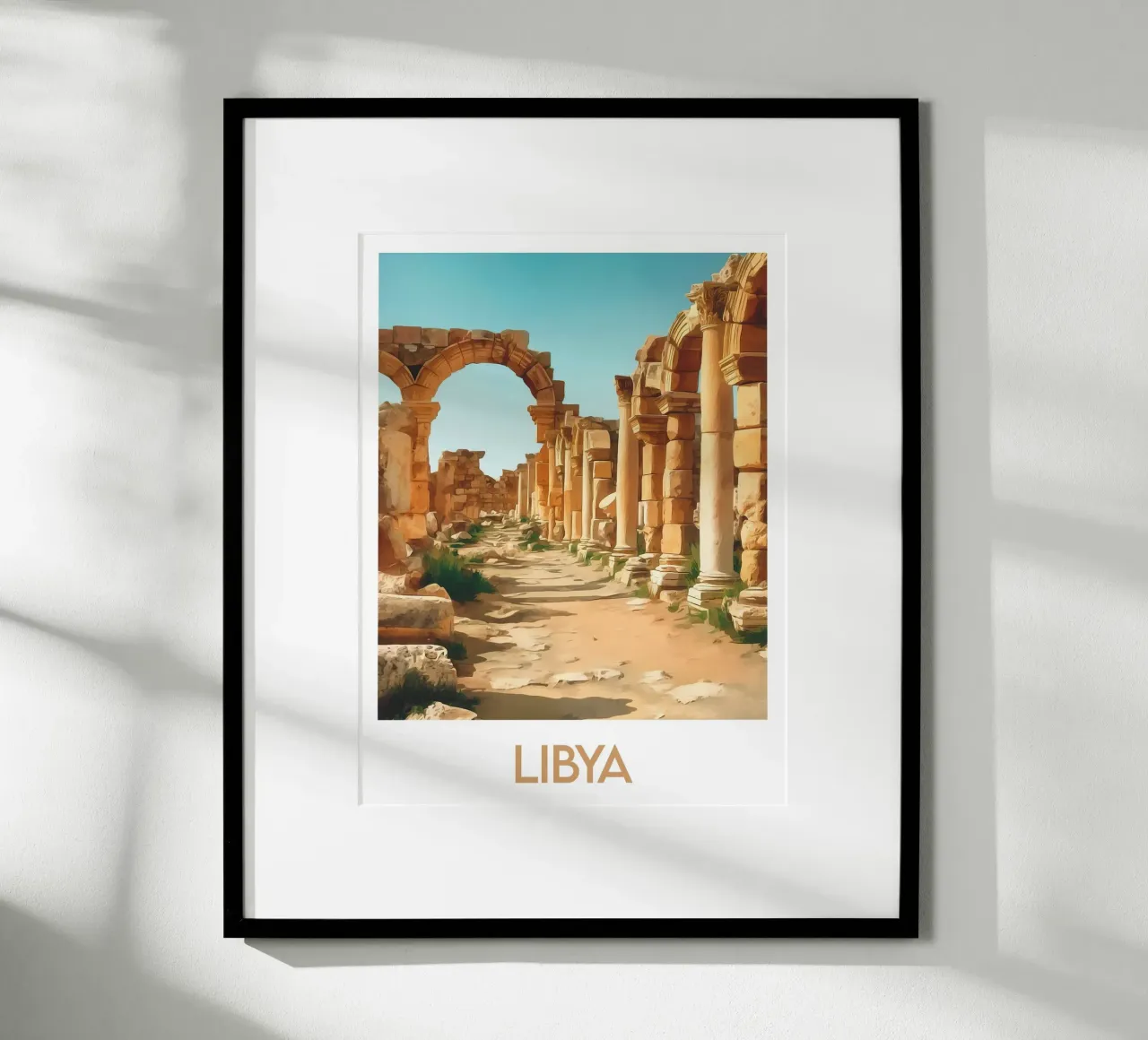 Affiche Libye carta hahnemühle da Frame the World