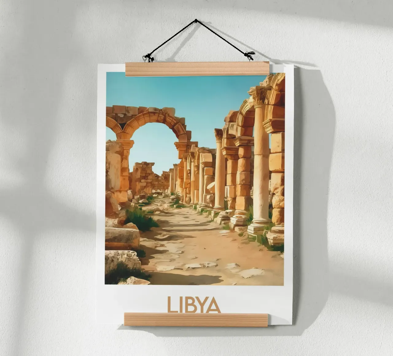 Affiche Libye carta hahnemühle da Frame the World