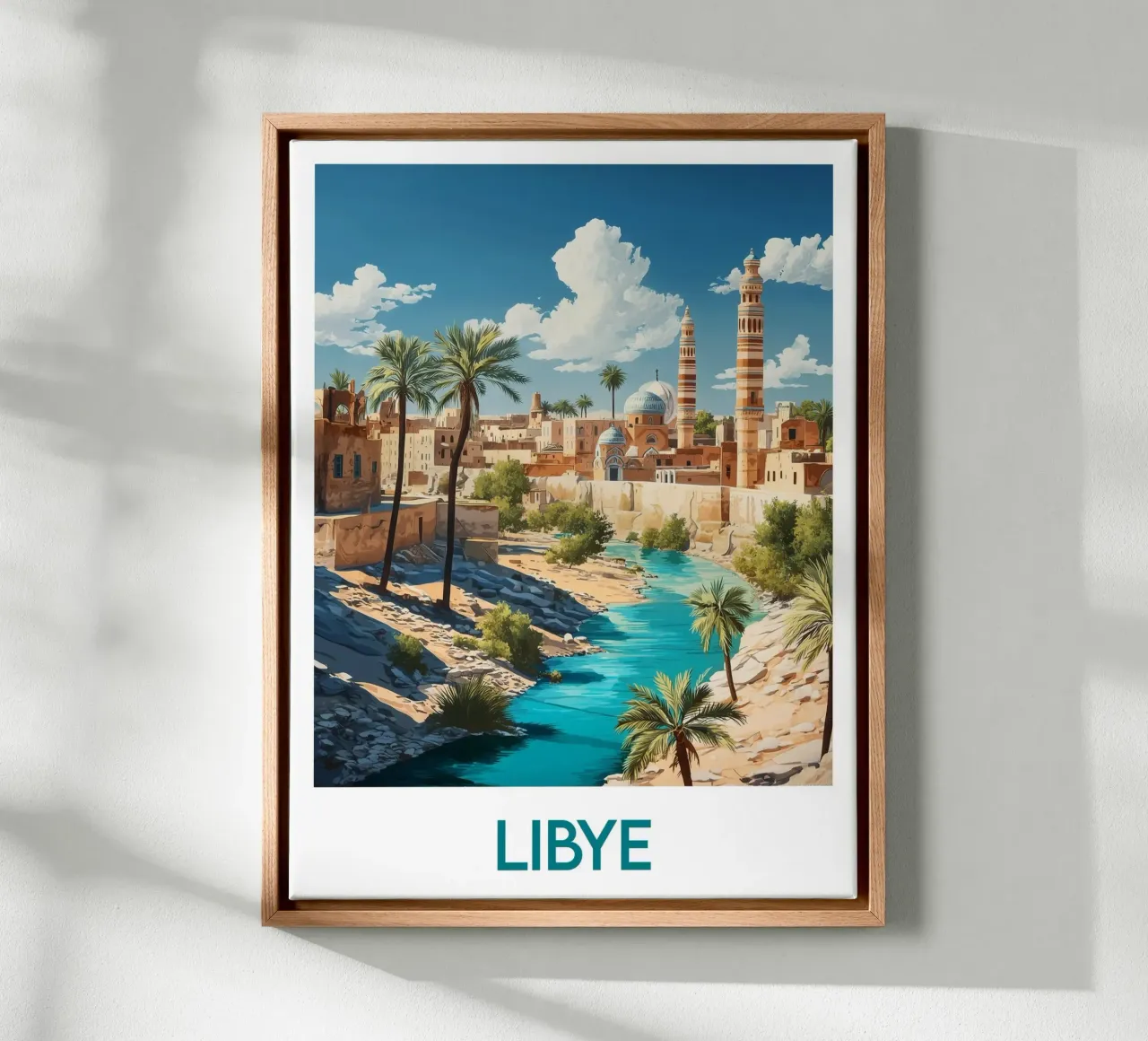 Affiche Libye tela con Cornice a cassetta da Frame the World