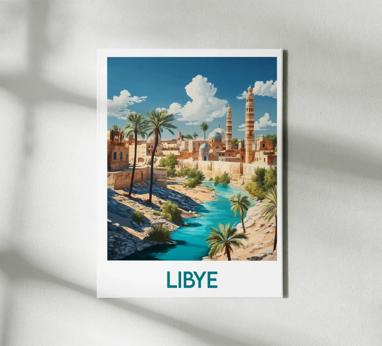 Affiche Libye tela con Cornice a cassetta da Frame the World