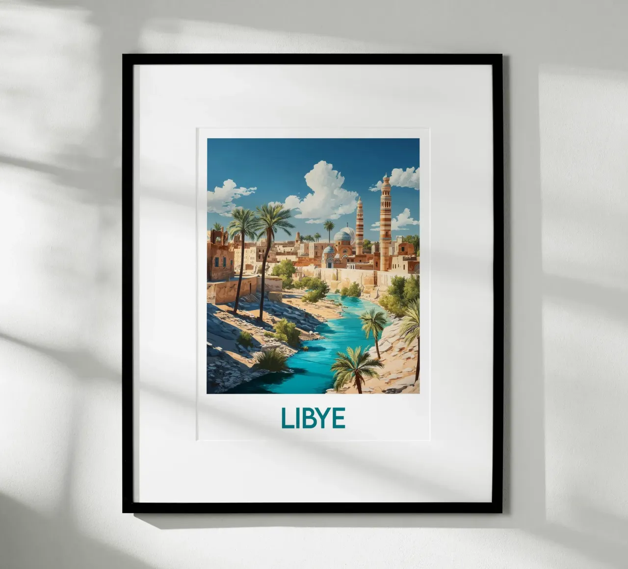 Libië poster van Frame the World