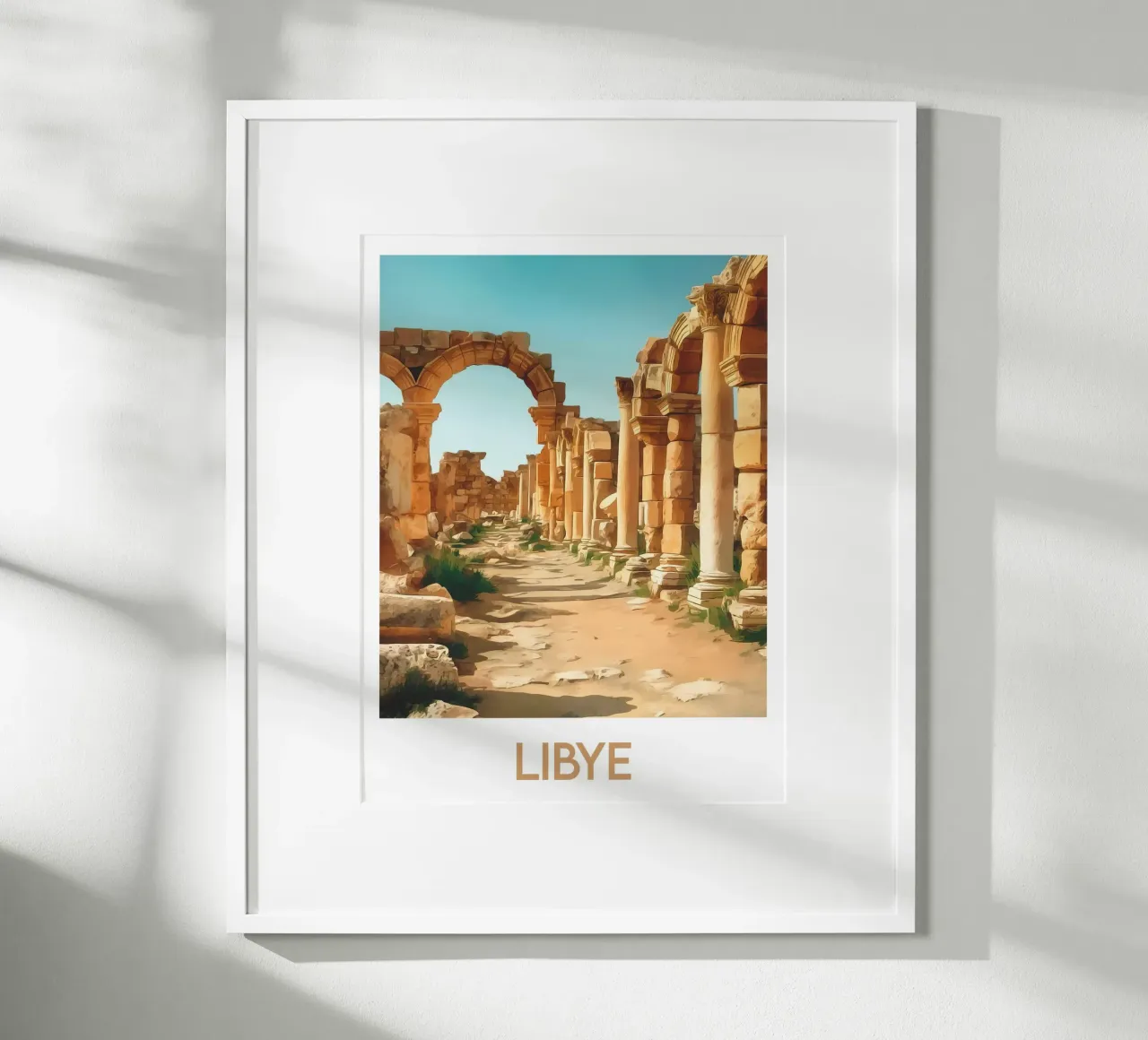 Affiche Libye carta hahnemühle da Frame the World