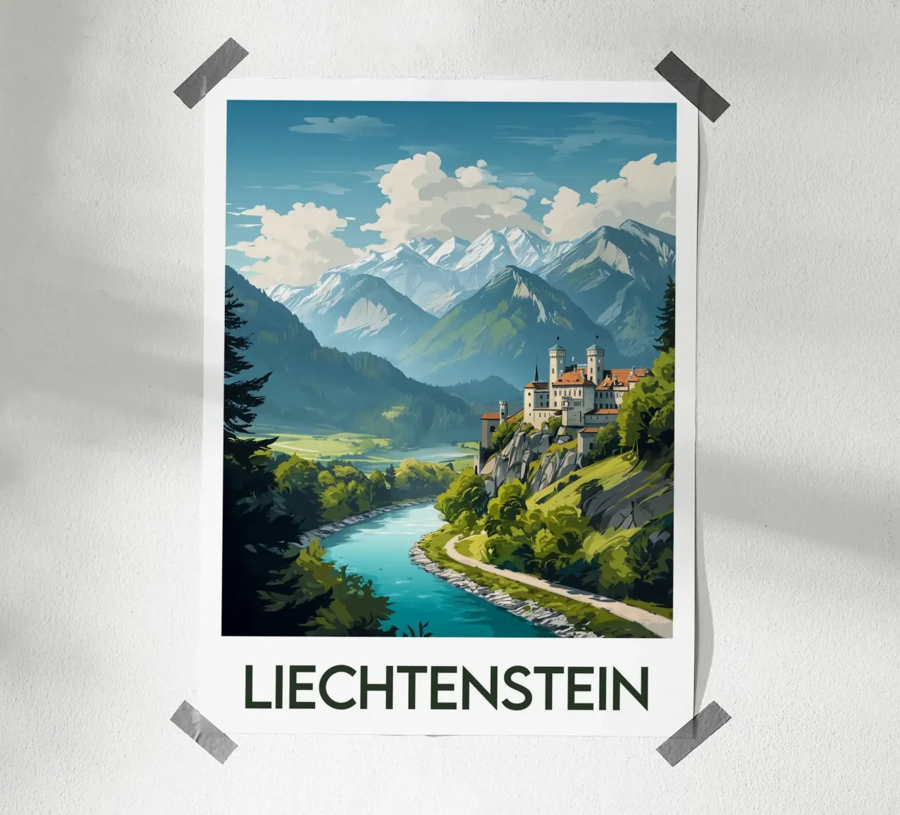 Affiche Liechtenstein poster da Frame the World