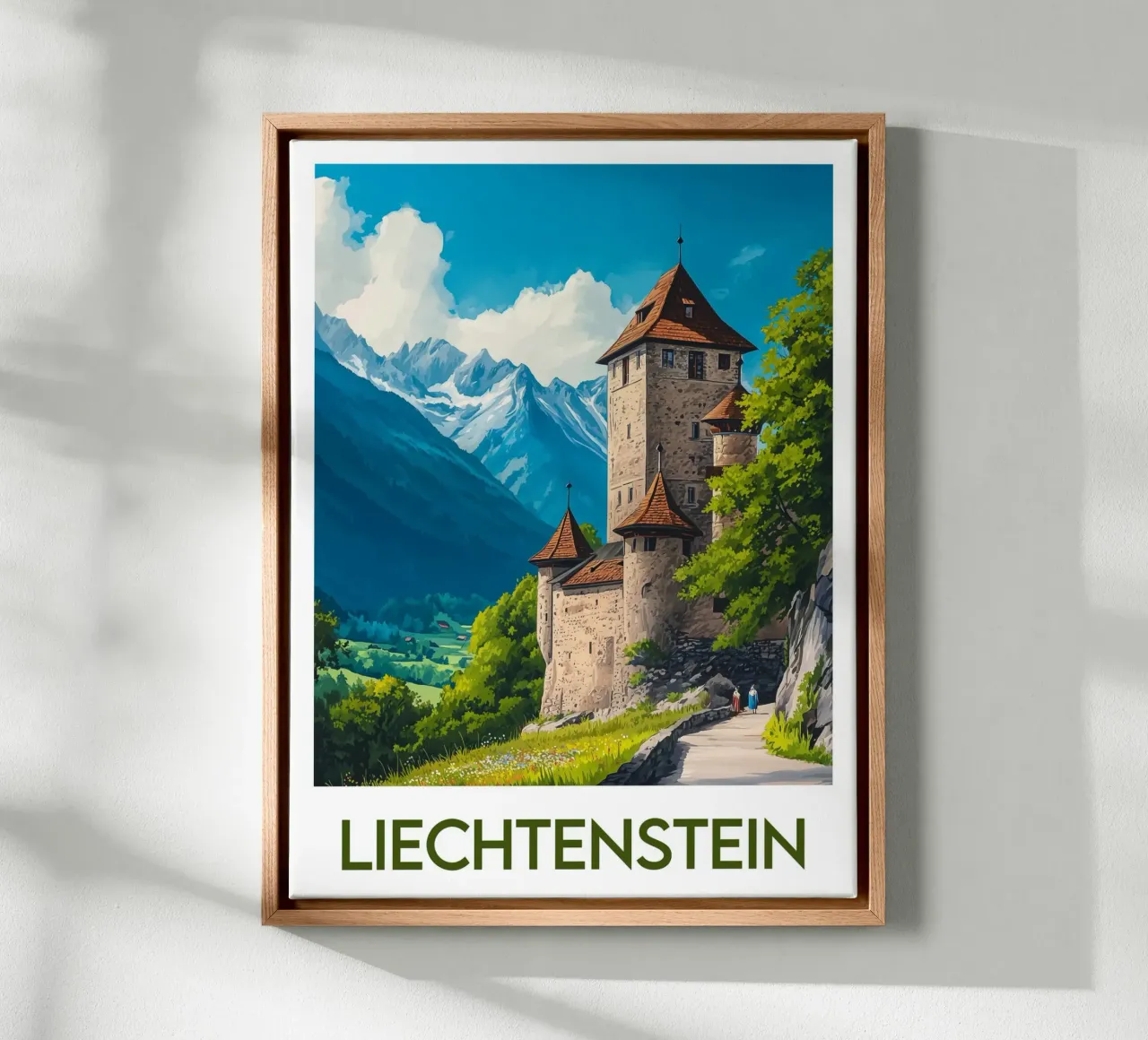 Affiche Liechtenstein tela con Cornice a cassetta da Frame the World