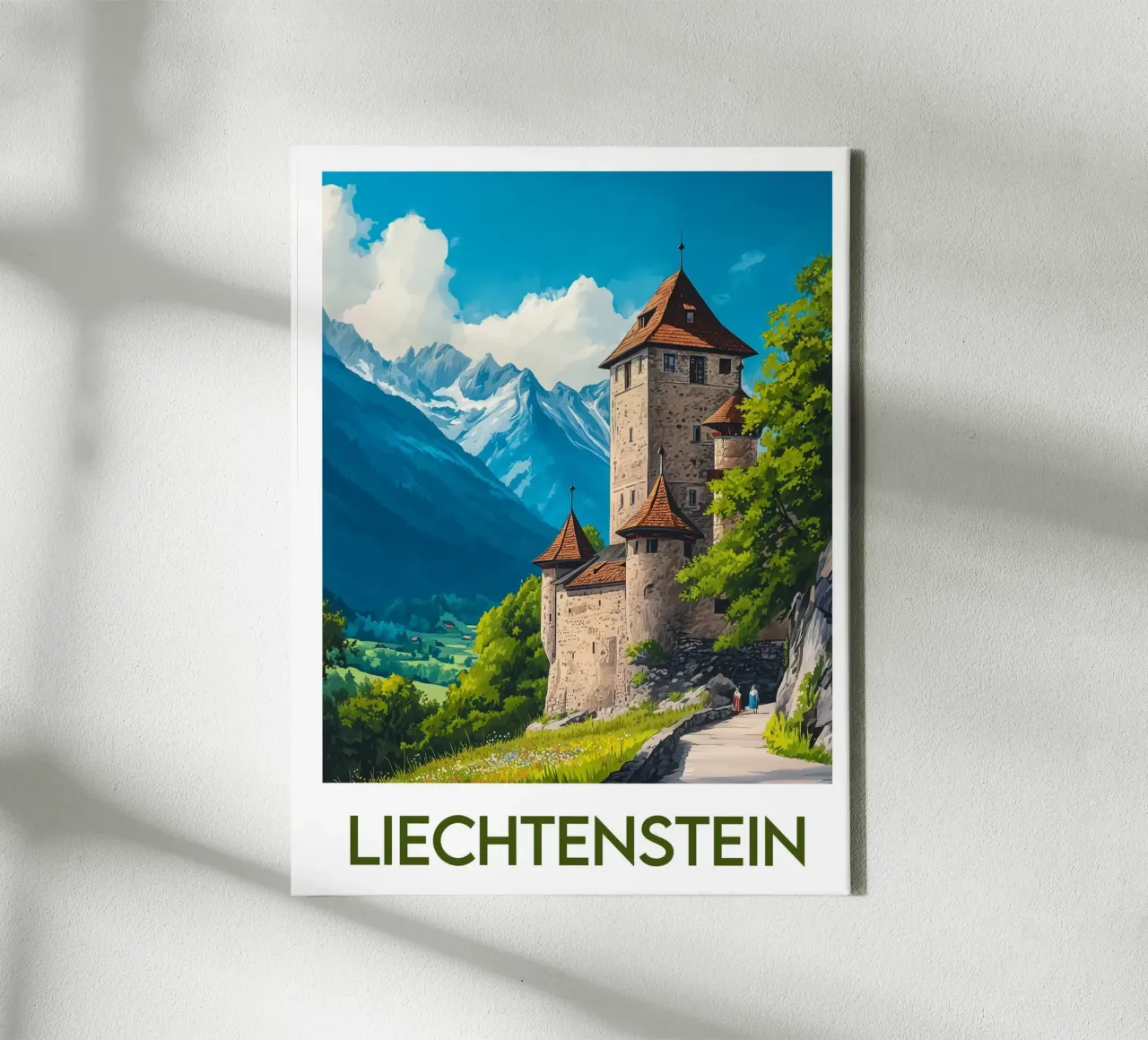 Affiche Liechtenstein tela con Cornice a cassetta da Frame the World