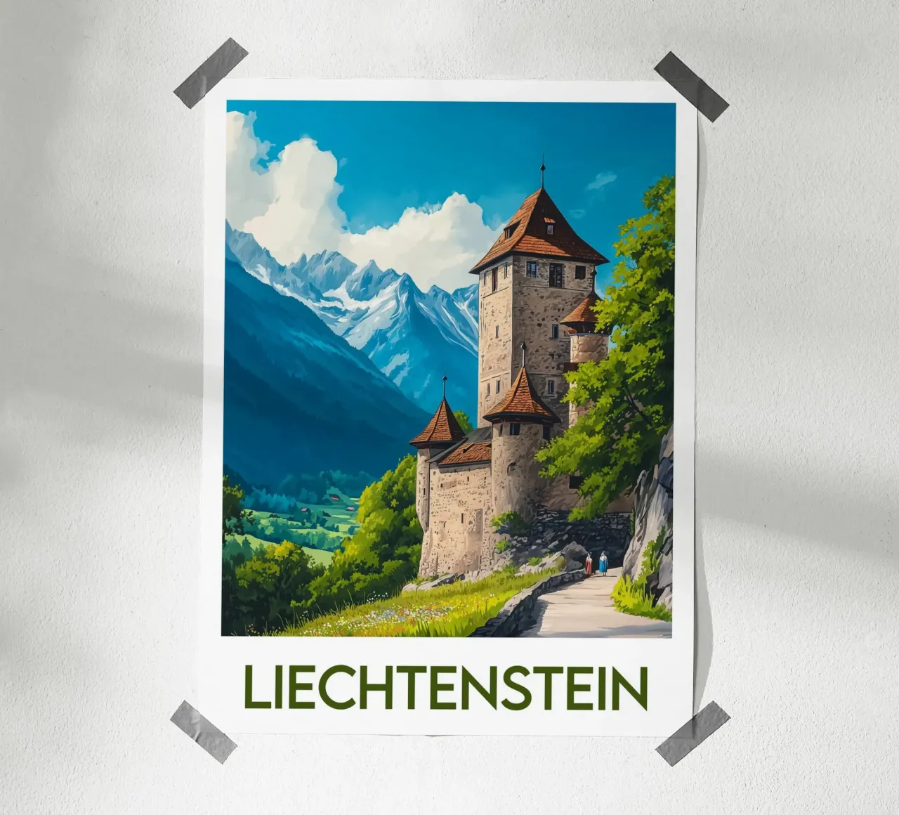 Affiche Liechtenstein poster da Frame the World