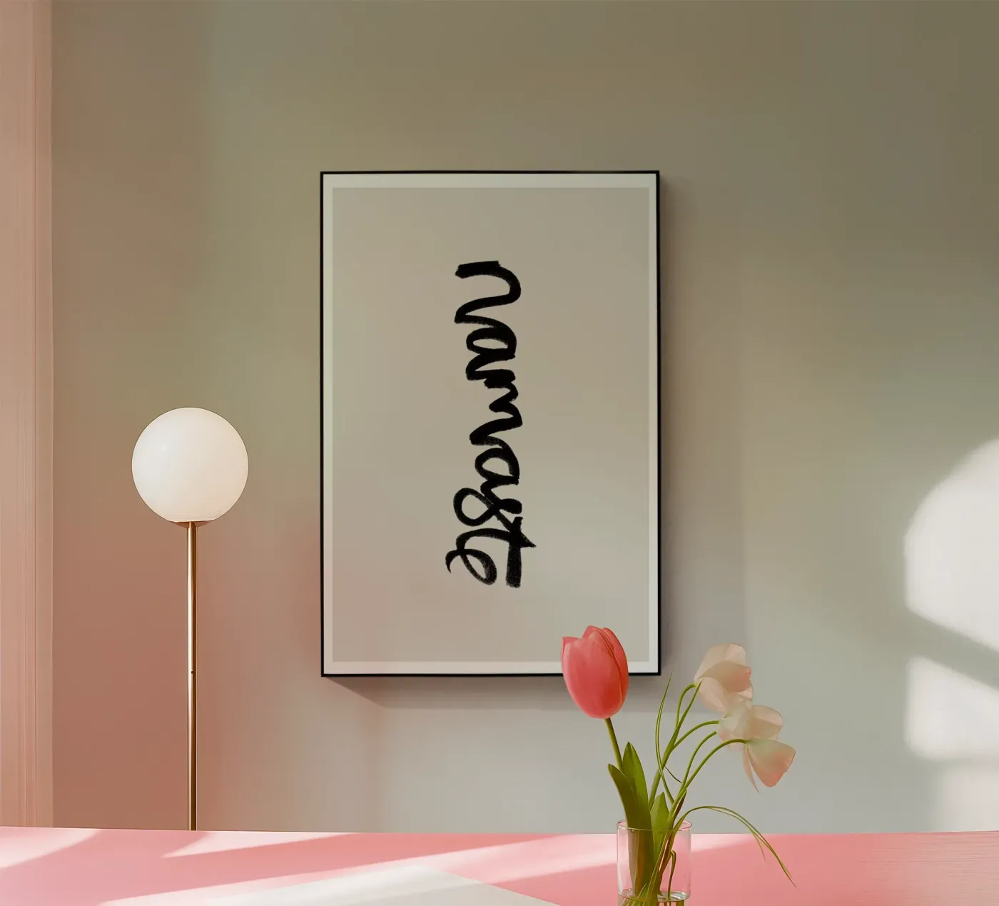 Namaste plexiglass da Klaus with K