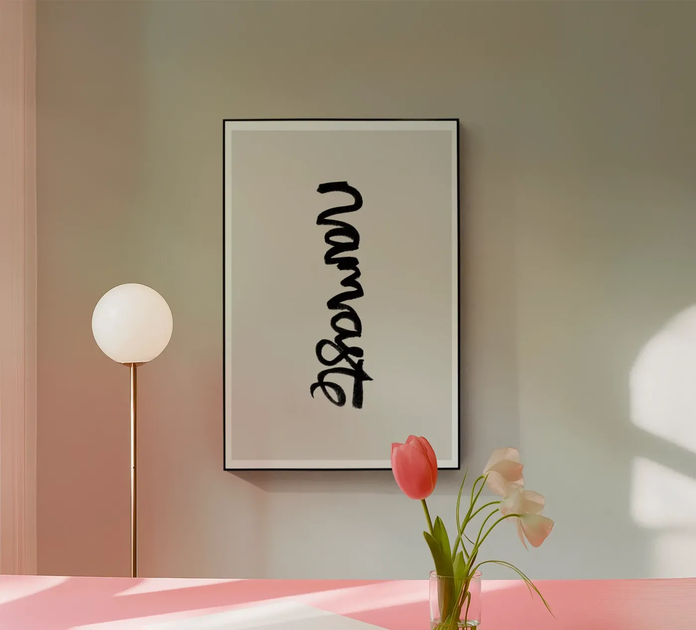 Namaste plexiglass da Klaus with K