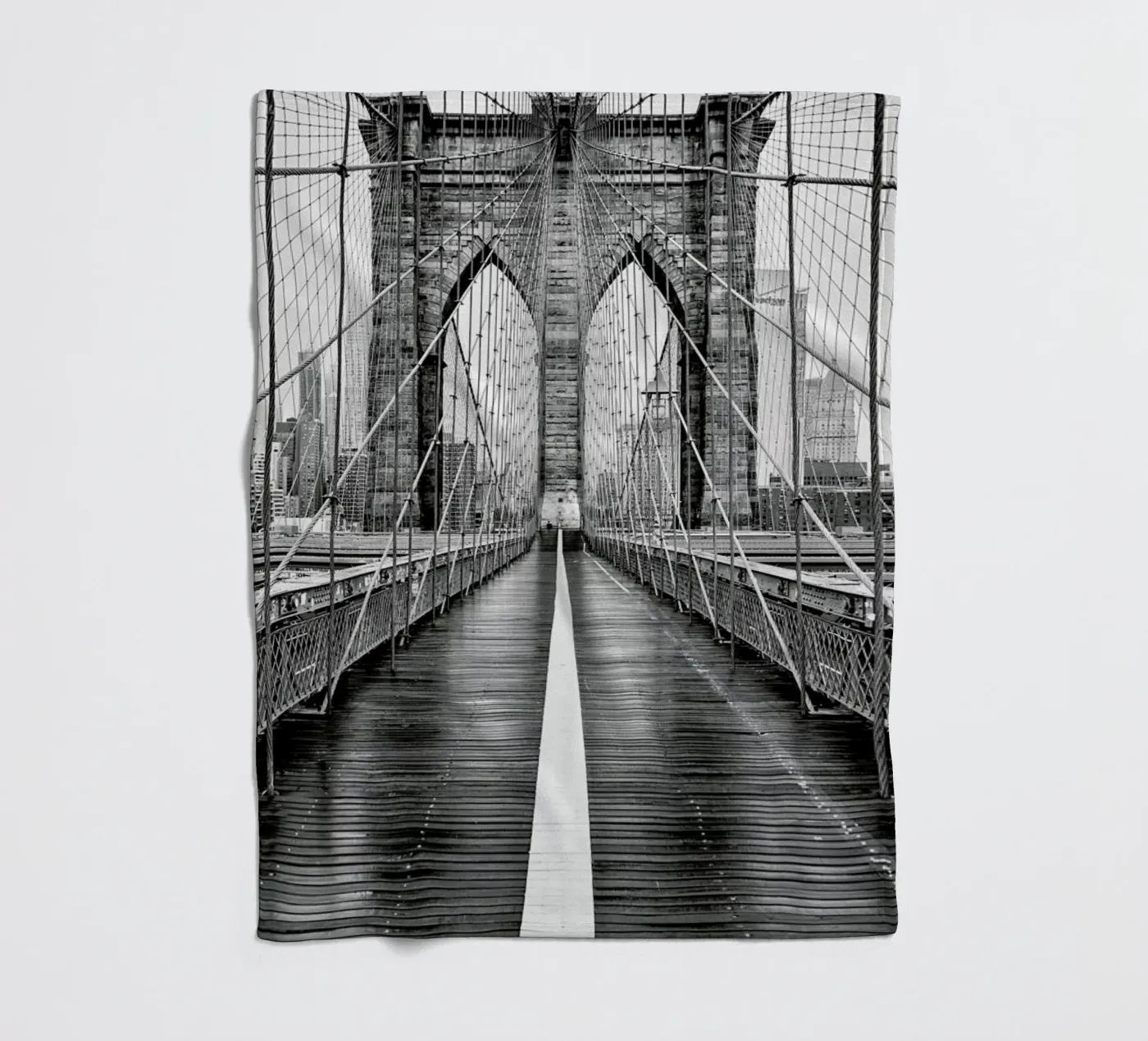 Brooklyn Bridge Fleecedecke von METROPOLIS