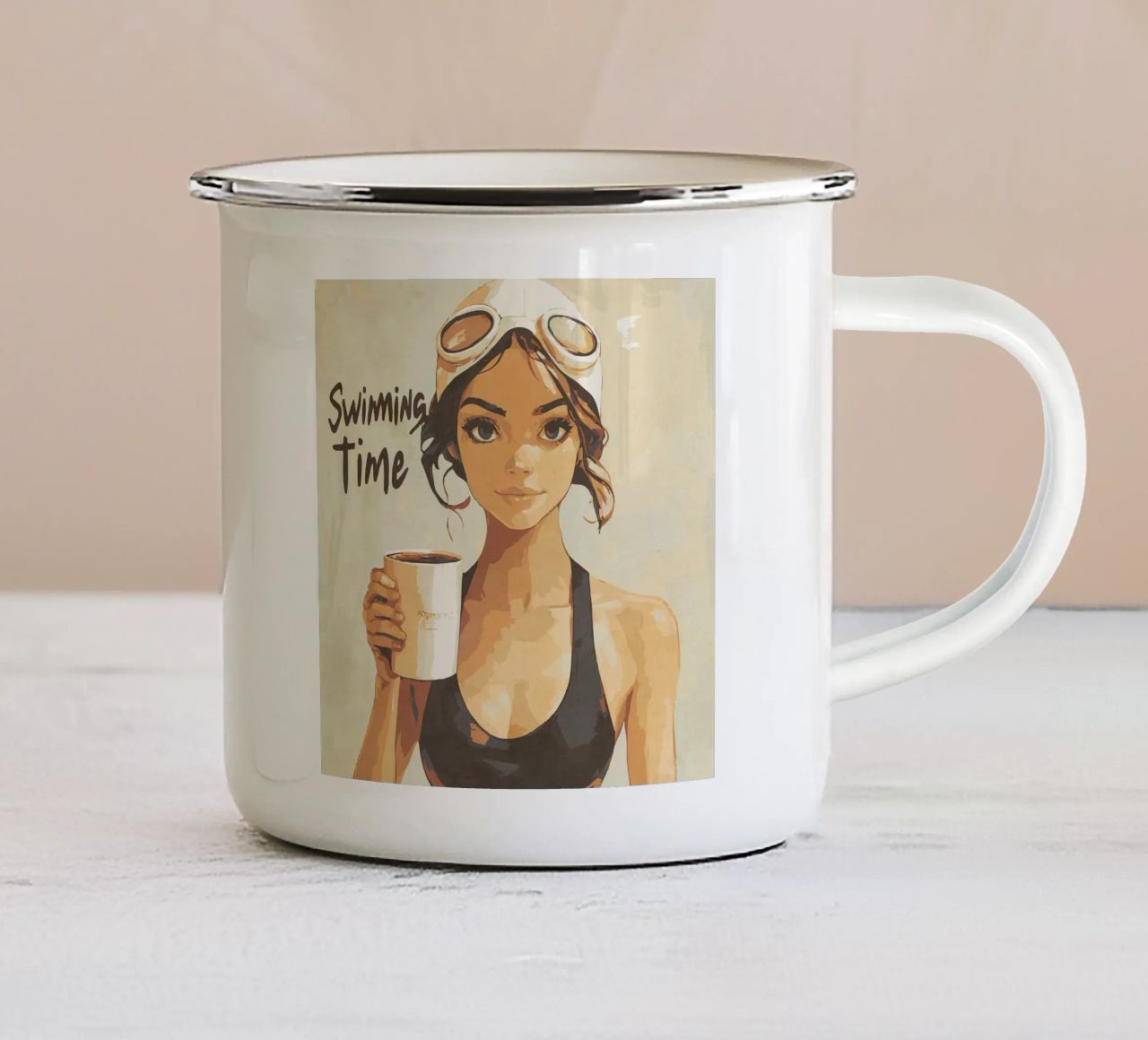È ora di immergersi tazza in smalto da LaylaOzFun