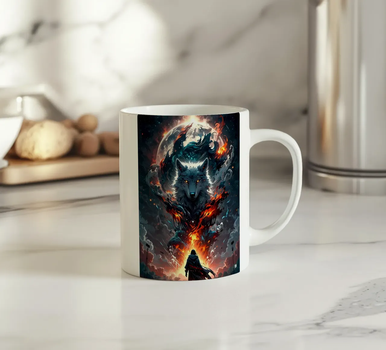 Lupo Oscuro Epico tazza in ceramica da LM2KONE