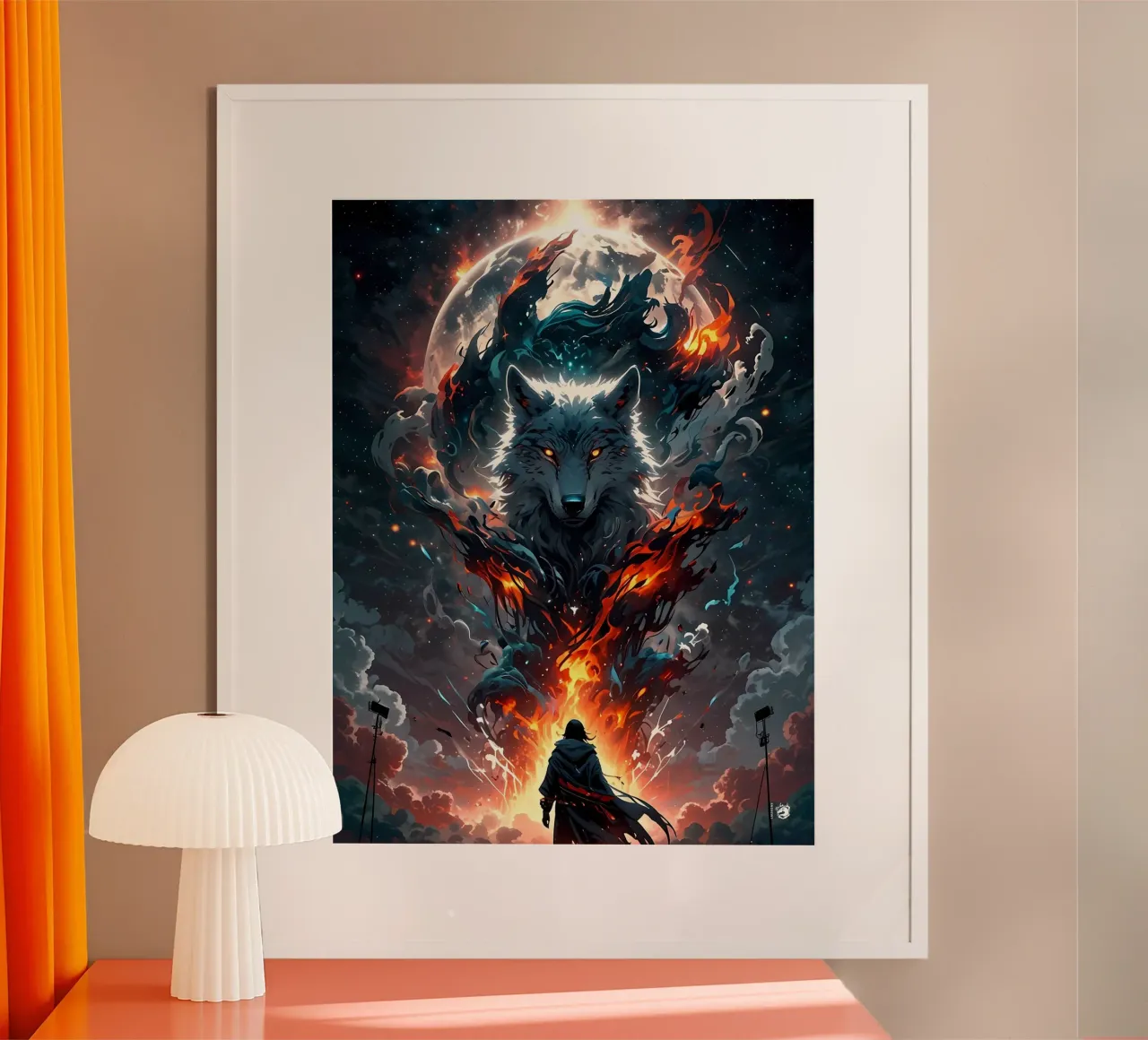 Lupo Oscuro Epico poster con telaio in plastica da LM2KONE