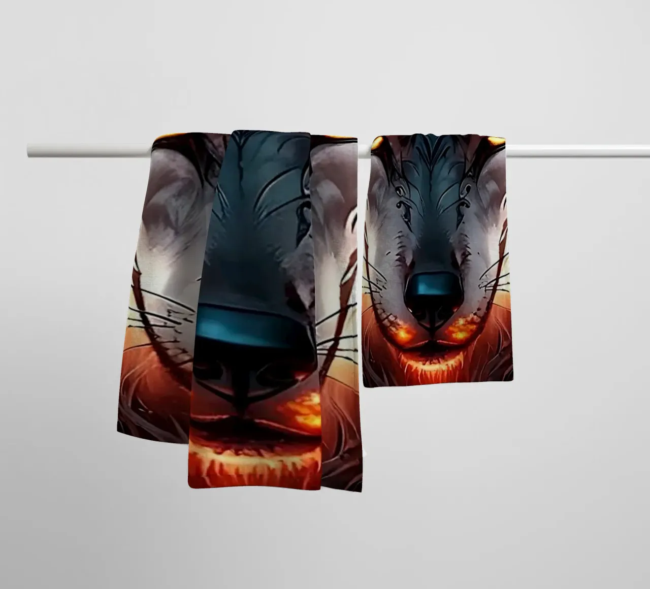 fantastique sombre Loup serviette de bain de LM2KONE