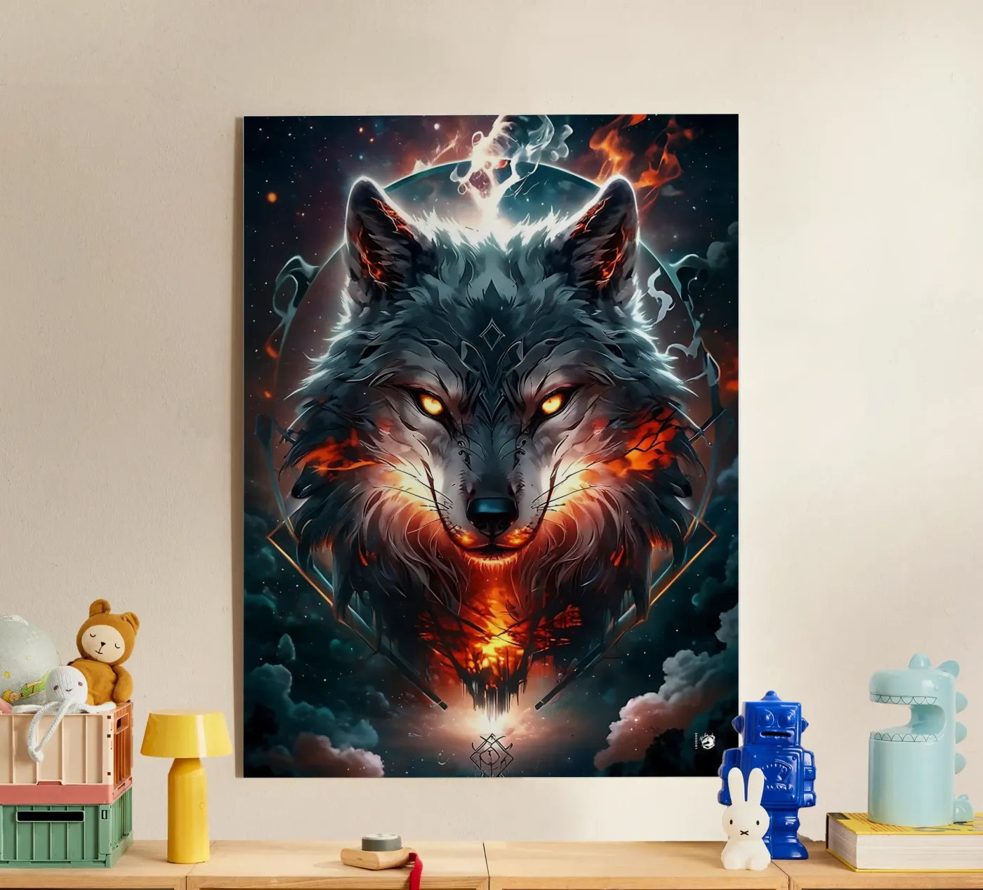 fantasy lupo nero plexiglass da LM2Kone