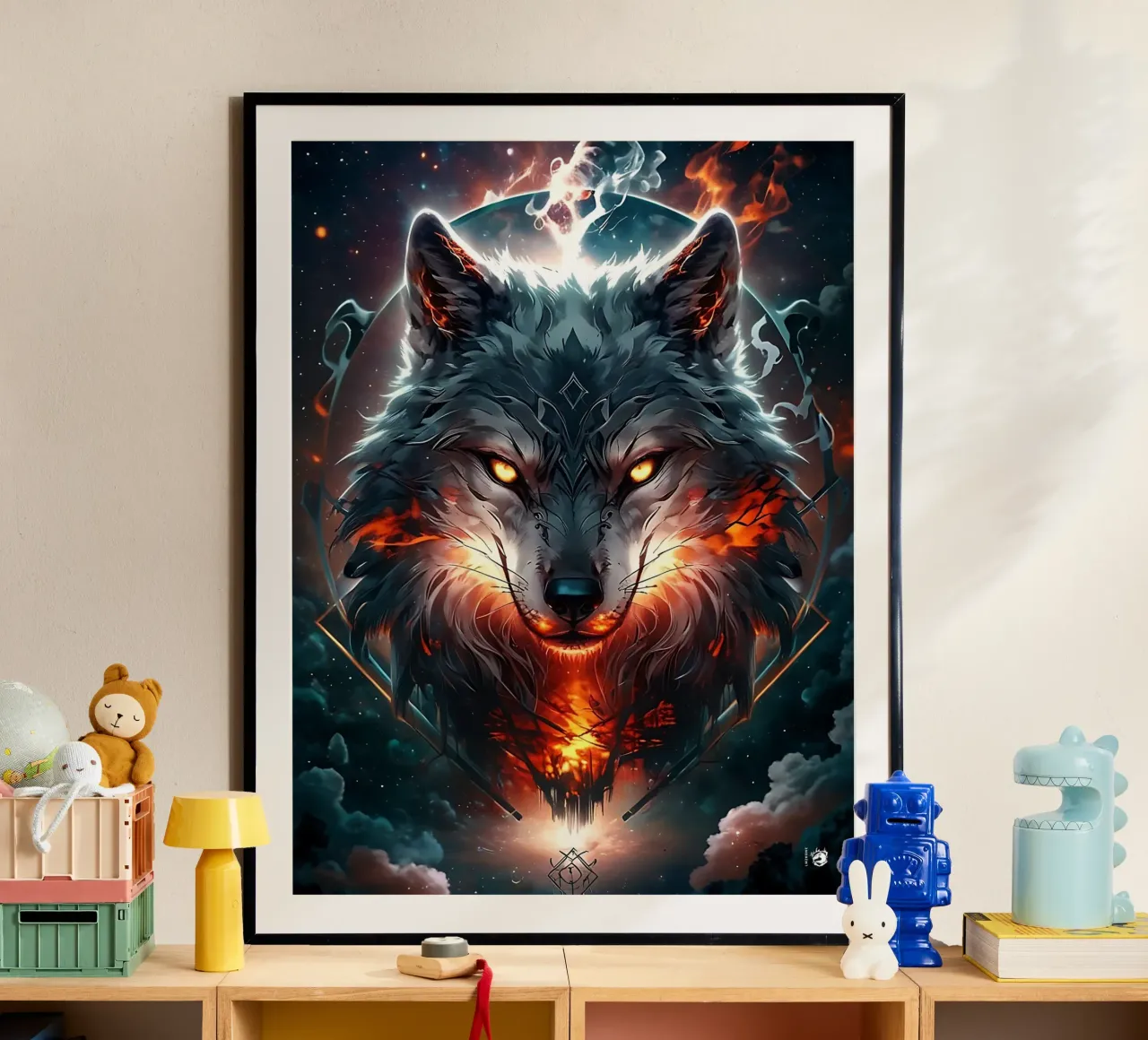 fantasy duistere wolf poster van LM2Kone