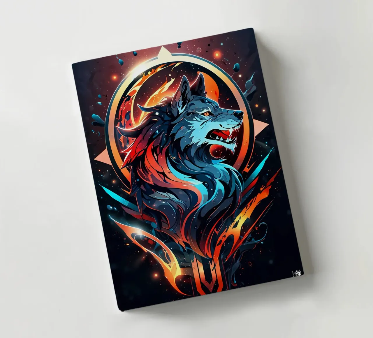 Wolf Symbol Colorful notebook by LM2KONE